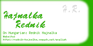 hajnalka rednik business card